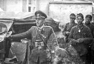 Foto z publikace historika Pavla Žáčka „Vlasovci v boji za Prahu“ (1. díl). Velitel samostatného průzkumného oddílu 1. pěší divize VS KONR mjr./pplk. B. A. Kostěnko.