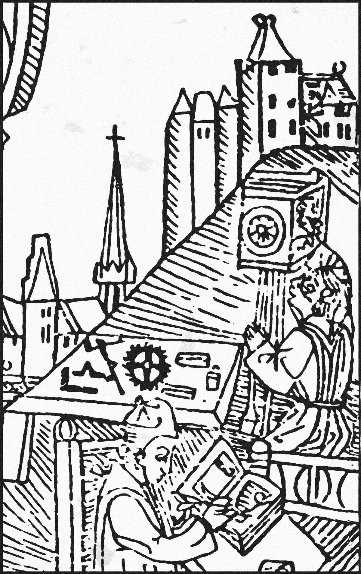 Hodinář a astronom ve středověkém vyobrazení