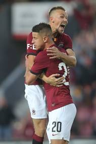 Radost fotbalistů Sparty.