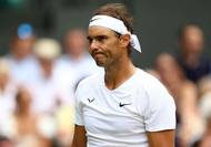 Rafael Nadal ve čtvrtfinále Wimbledonu