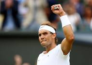Rafael Nadal ve čtvrtfinále Wimbledonu
