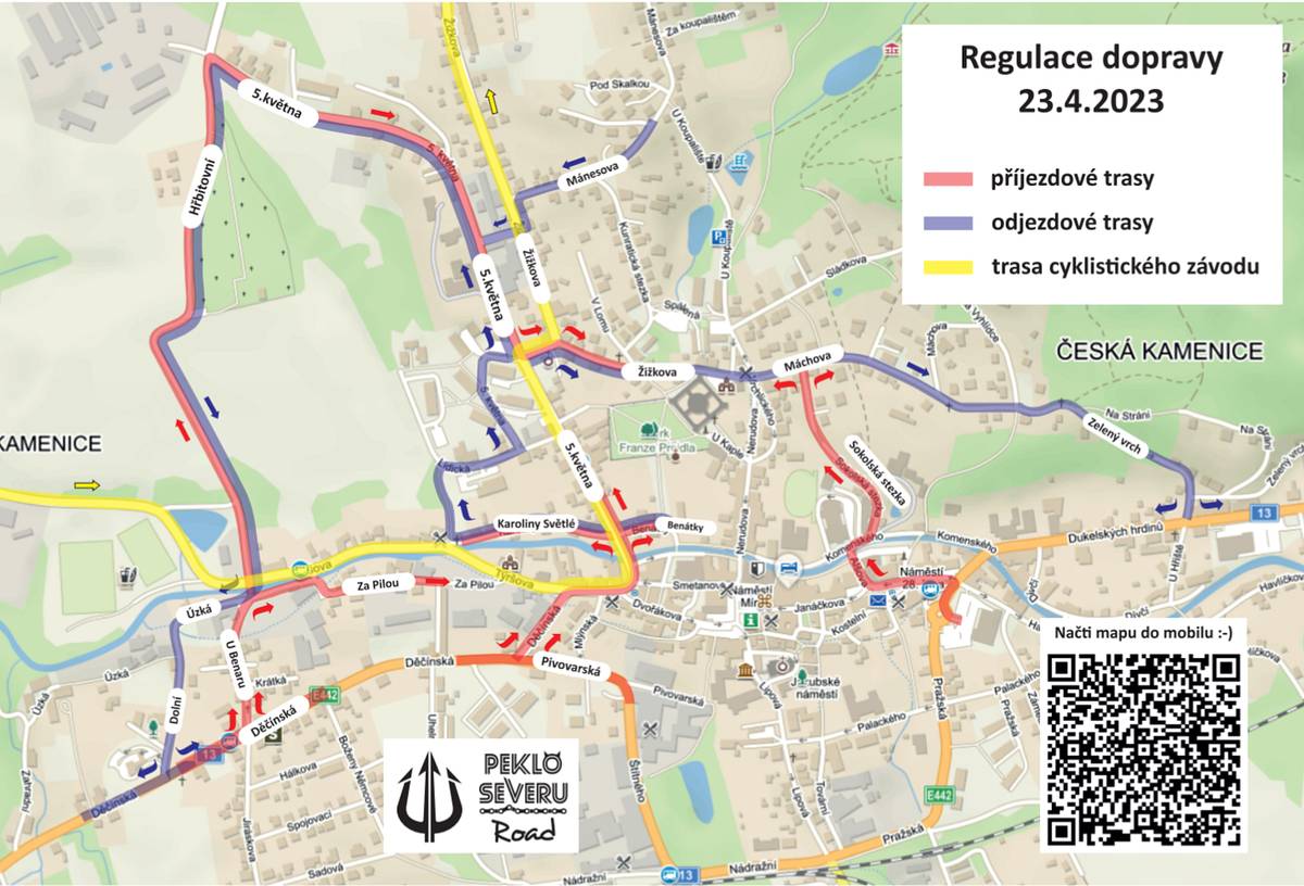 Z důvodu konání cyklistického závodu tuto neděli dojde k omezení dopravy ve městě, viz přiložená mapa. Další informace naleznete na webu města. 