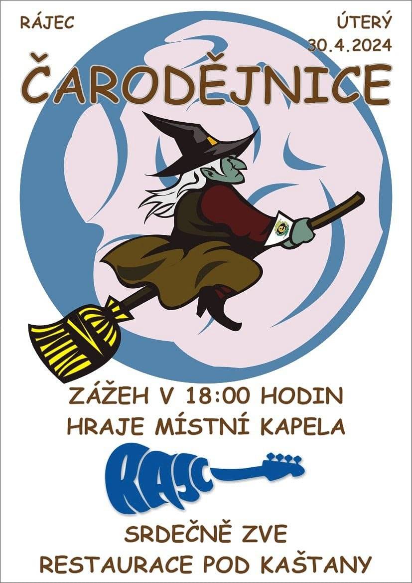 Filipojakubská noc letos připadla na úterý, zapálení hranice a rej čarodějnic vypukne v 18:00 h před hospodou. Připraveny budou pochoutky z grilu, orosený mok poteče proudem a ohnivá voda už se těší, že naplní nastavené kalíšky. Pro dokonalý prožitek si zapějeme známé songy v doprovodu místní kapely RAJC. Jediné, co si můžeme ještě přát je, aby se nám vrátilo teplé počasí a apríl si z nás přestal dělat šoufky.