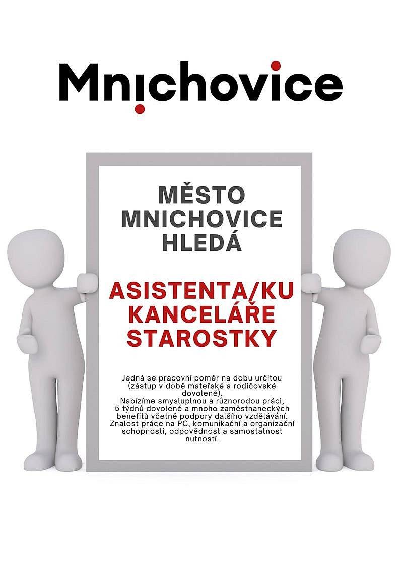 Přihlášky můžete podat do 26. 6. 2024
Jedná se pracovní poměr na dobu určitou (zástup v době mateřské a rodičovské dovolené).
Nabízíme smysluplnou a různorodou práci, 5 týdnů dovolené a mnoho zaměstnaneckých benefitů včetně podpory dalšího vzdělávání.
Znalost práce na PC, komunikační a organizační schopnosti, odpovědnost a samostatnost nutností.
Více informací najdete na webu města.