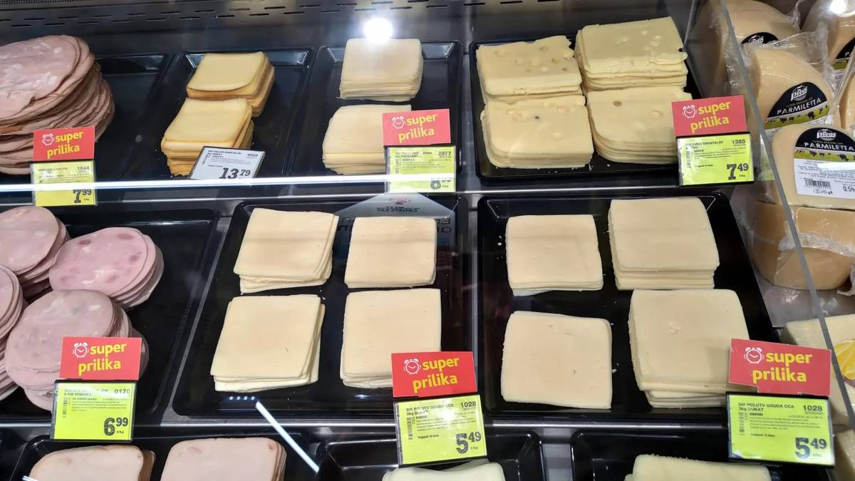 Ceny potravin v Chorvatsku. Konzum, město Krk na ostrově Krk. (9. 6. 2024)