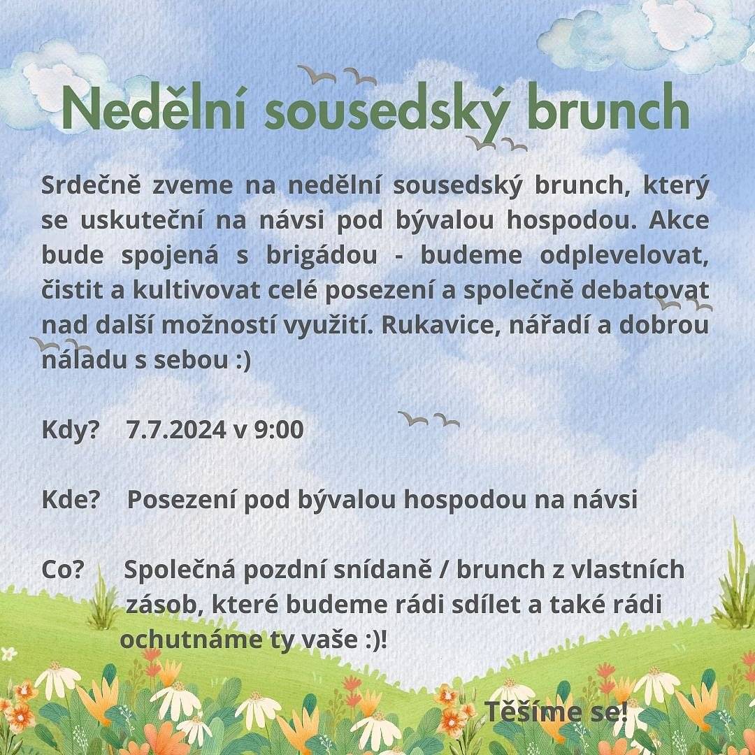 Zveme na nedělní sousedský brunch!
