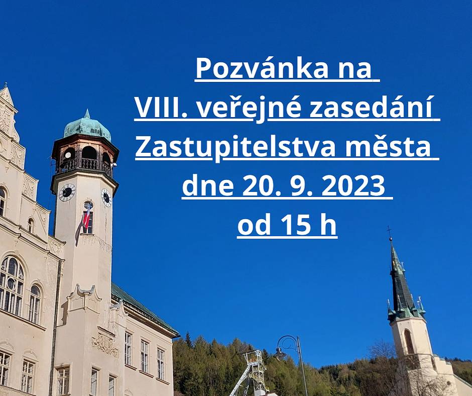 Vážení občané,


zveme vás na VIII. veřejné zasedání Zastupitelstva města Jáchymov, které se koná ve středu 20. 9. 2023 od 15 hodin v zasedací místnosti MěÚ Jáchymov.


Program jednání najdete na webu:
https://1url.cz/Guqz