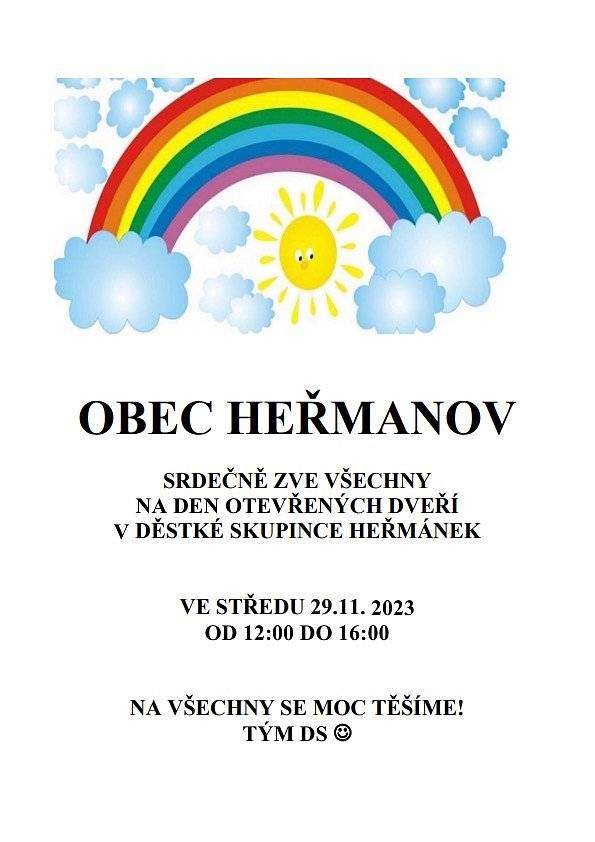 Přijďte se podívat do naší nové Dětské skupiny Heřmánek