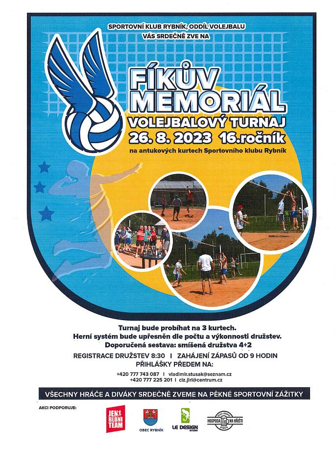 Volejbalový turnaj dne 26. srpna 2023.