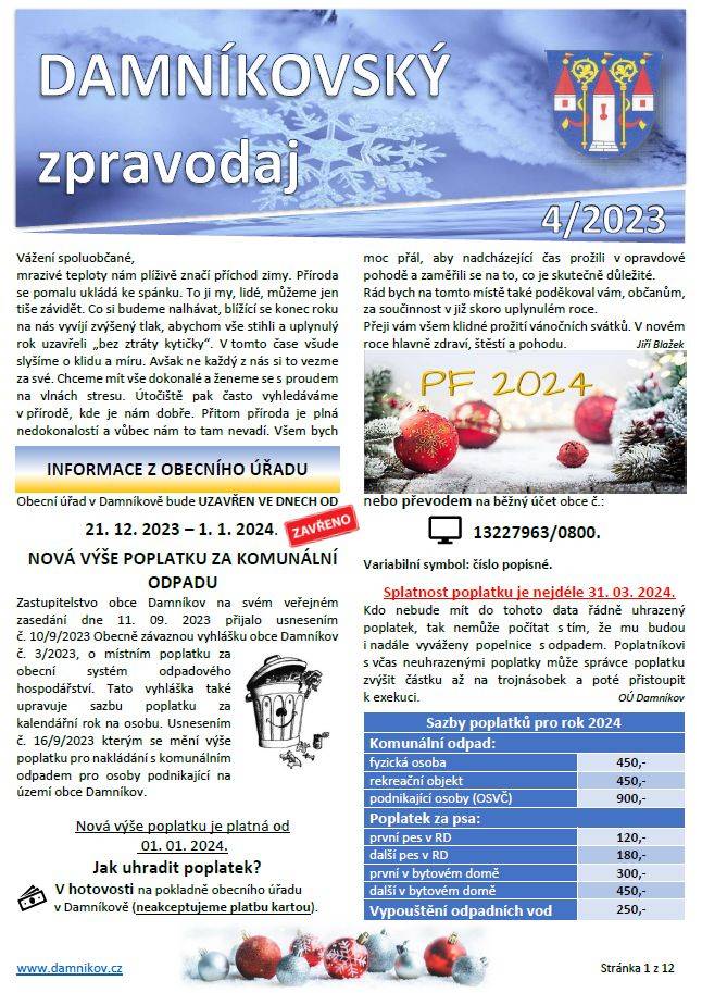 Zimní vydání zpravodaje...