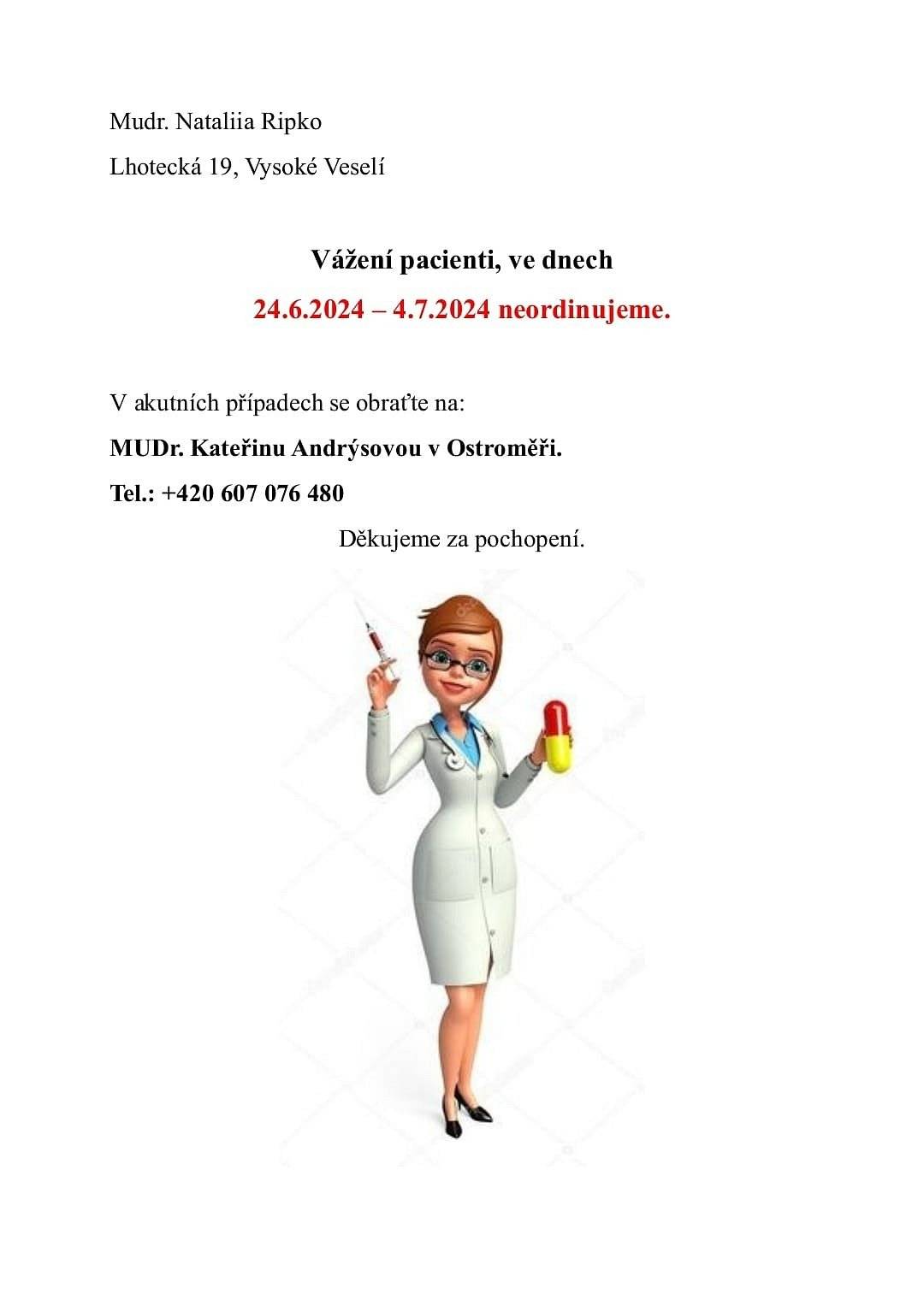 Ordinace Vysoké Veselí