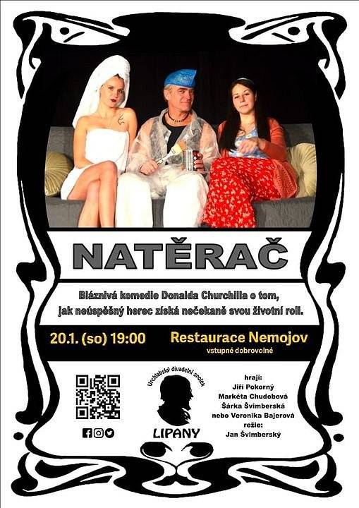 PRO NEMOC ZMĚNA ČASU A REPERTOÁRU - DIVADLO LIPANY V 19 HOD V RESTAURACI NEMOJOV . SRDEČNĚ ZVEME VŠECHNY OBČANY. OÚ NEMOJOV