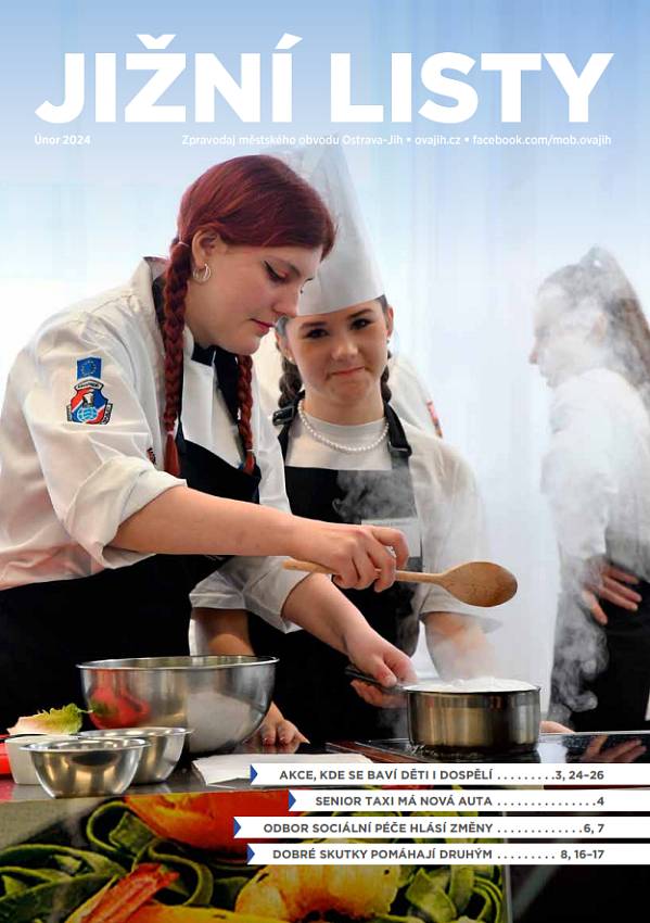 Únorové Jižní listy jsou v těchto dnech roznášeny do schránek v obvodu Ostrava-Jih. Co všechno se v nich tentokrát dočtete SE MŮŽETE PODÍVAT ZDE. Pokud bydlíte na Jihu a únorové vydání Jižních listů do vašich schránek do 9. února nedorazilo, prosíme o upozornění na redakční e-mail: jizni.listy@ovajih.cz, ať můžeme u distributora zajistit nápravu. Děkujeme.