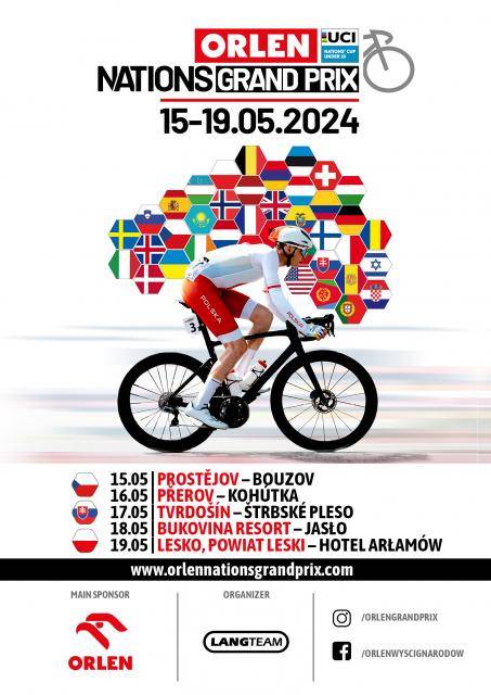 Závod ORLEN Nations Race letos začne 15. května v České republice, kde cyklisté pojedou dvě etapy, Prostějov - Bouzov a Přerov - Nový Hrozenkov. Později pojedou přes Slovensko a Polsko. Finále se uskuteční 19. května v Polsku u hotelu Arłamów.
                              Číst dál...