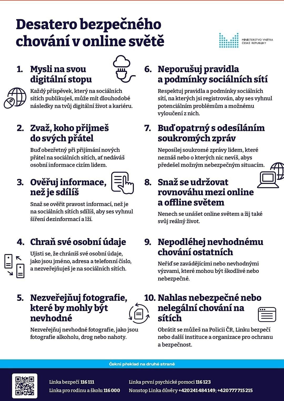 Desateto bezpečného chování v online světě