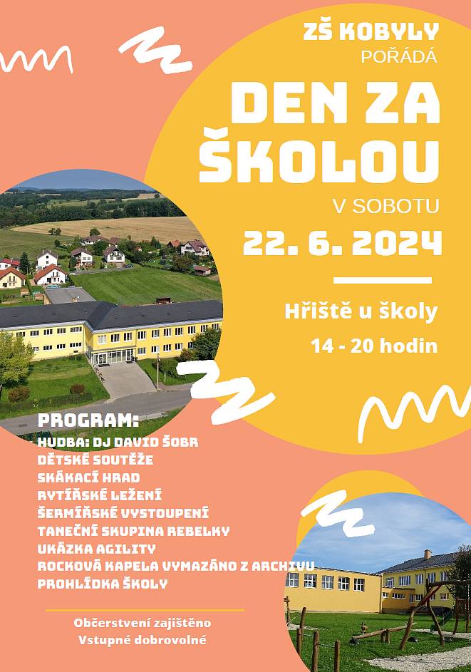 Základní škola Kobyly Vás srdečně zve na akci Den za školou.