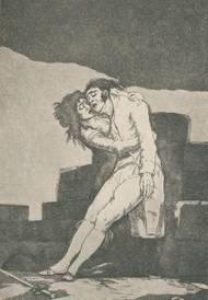 Francisco Goya: Caprichos 10, Láska a smrt, 1793 až 1798.