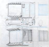 Návrhy turistického autobusu "Kryštof" z pera designéra Václava Krále. Vznikaly v letech 1993-1995.