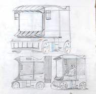 Návrhy turistického autobusu "Kryštof" z pera designéra Václava Krále. Vznikaly v letech 1993-1995.