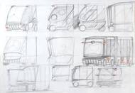 Návrhy turistického autobusu "Kryštof" z pera designéra Václava Krále. Vznikaly v letech 1993-1995.