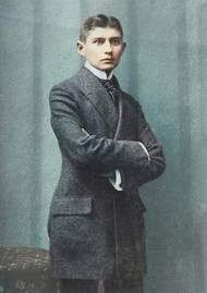 Franz Kafka po promoci v roce 1906. Kolorovaný snímek.