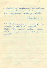 Druhá strana Palachova dopisu.