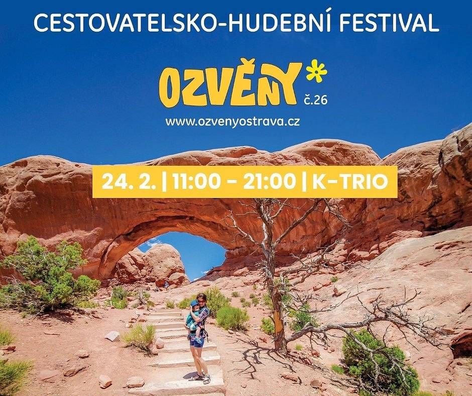 Máte rádi dobrodružné výzvy, láká vás volání divočiny, cestování za poznáním a romantikou?
Pak si nenechte ujít už v sobotu 24. února v KD K-TRIO cestovatelský festival Jarní ozvěny. Vrací se zpět po 10 letech, a to s nabitým programem. Nabídne 25 cestovatelských přednášek a besed, filmy, diashow, exotické občerstvení, busking a workshopy.
Vstupné v předprodeji činí 300 Kč, na místě 400 Kč – více zde: https://www.kulturajih.cz/cz/kultura/spolecenske-akce/2578-jarni-ozveny.html