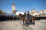 Na akci dohlížela i jízdní policie.