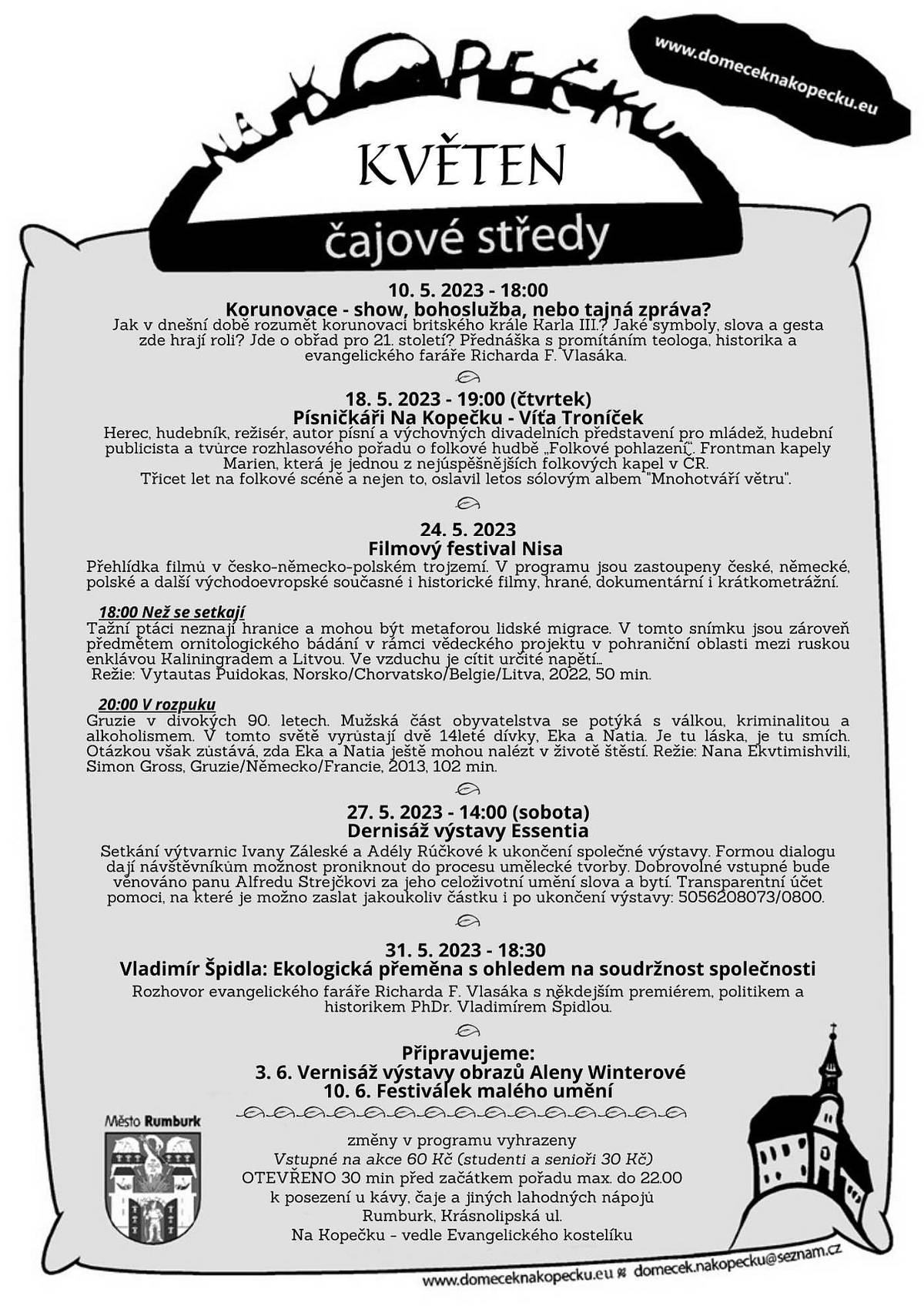 Program na květen - Domeček na Kopečku