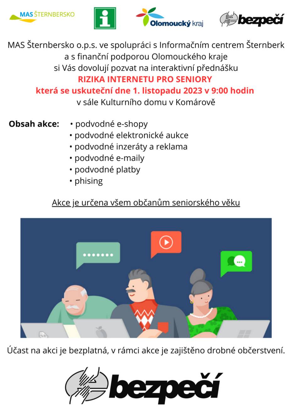 Přednáška na téma: RIZIKA INTERNETU PRO SENIORY