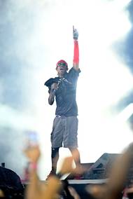 Snímek z vystoupení Travise Scotta.