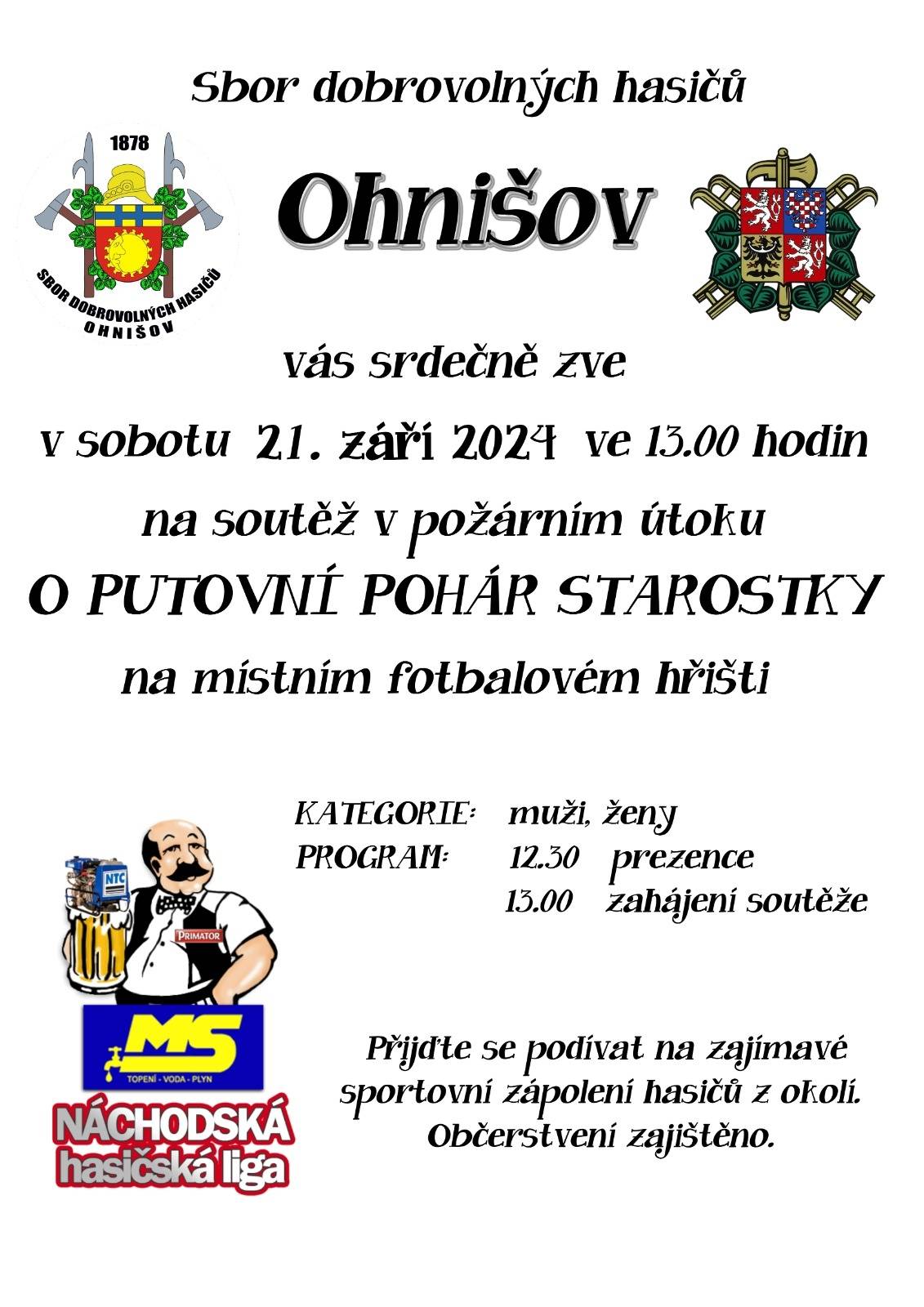 Přijďte podpořit své sportovní hasičské týmy v 6. kole NHL na našem domácím hřišti v Ohnišově.