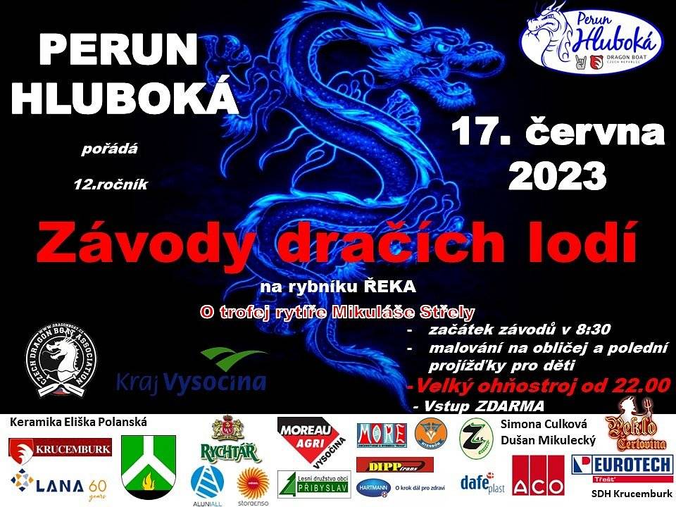 Pozvánka na ,, Závody dračích lodí" 17.6.2023 :)