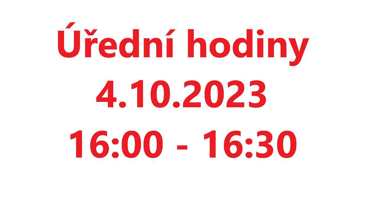 ❗Dnes bude omezena doba úředních hodin a to pouze do 16:30, důvodem je opakované veřejné projednání ke změně územního plánu, které proběhne dnes od 17:00 na sále v hostinci❗