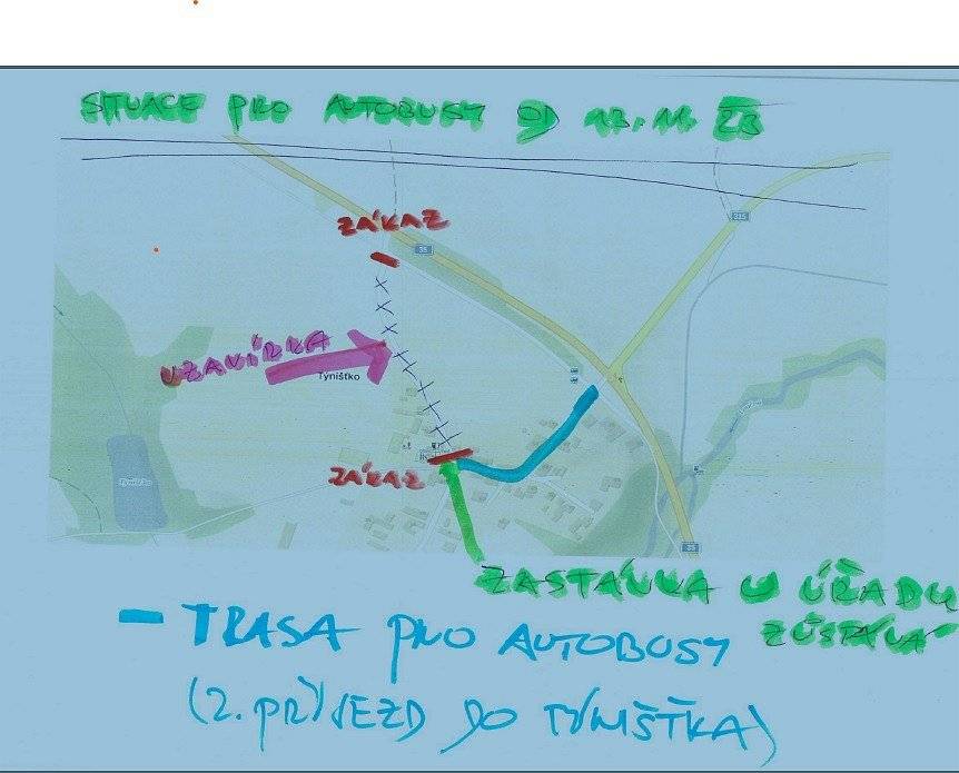 Dobrý den, s pokračujicí výstavbou kanalizace bude uzavřen horní výjezd z vesnice. Viz. obrázek od A.B.V.