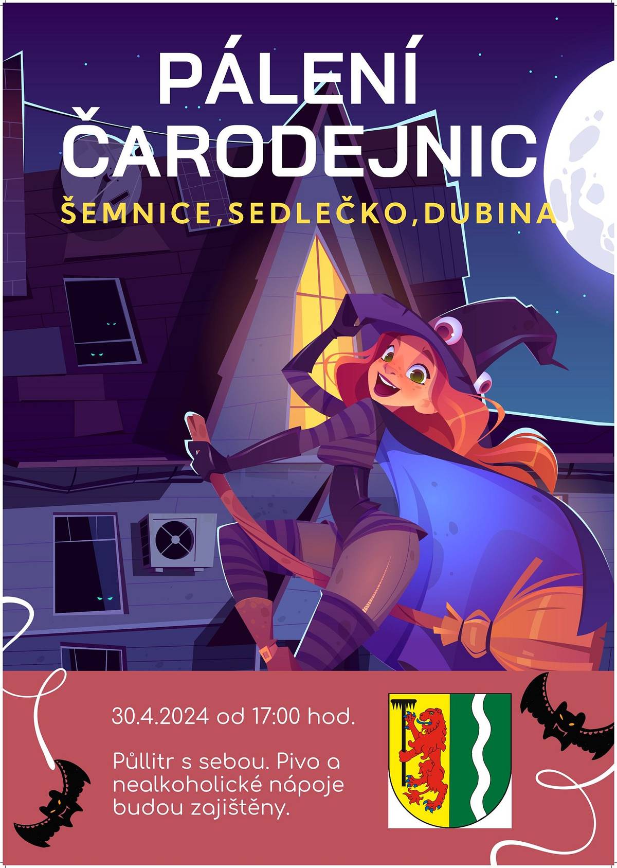 Dnes všechny srdečně zveme na stavění máje a pálení čarodějnic do Šemnice, Sedlečka a Dubiny.
 


Budeme se těšit.