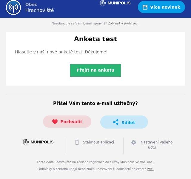 Hlasujte v naší nové anketě test. Děkujeme!
