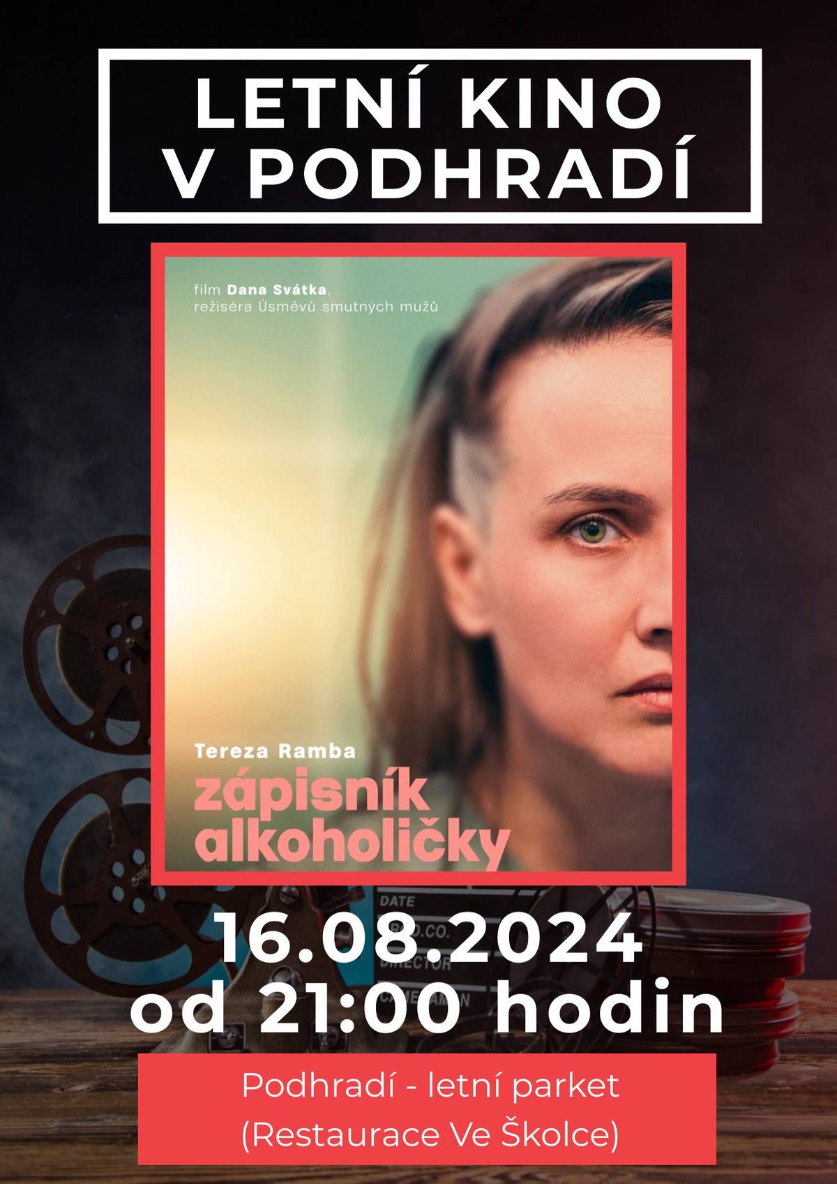 poslední promítání letního kina v letošním roce. 
16. 08. 2024 od 21,00 hodin.