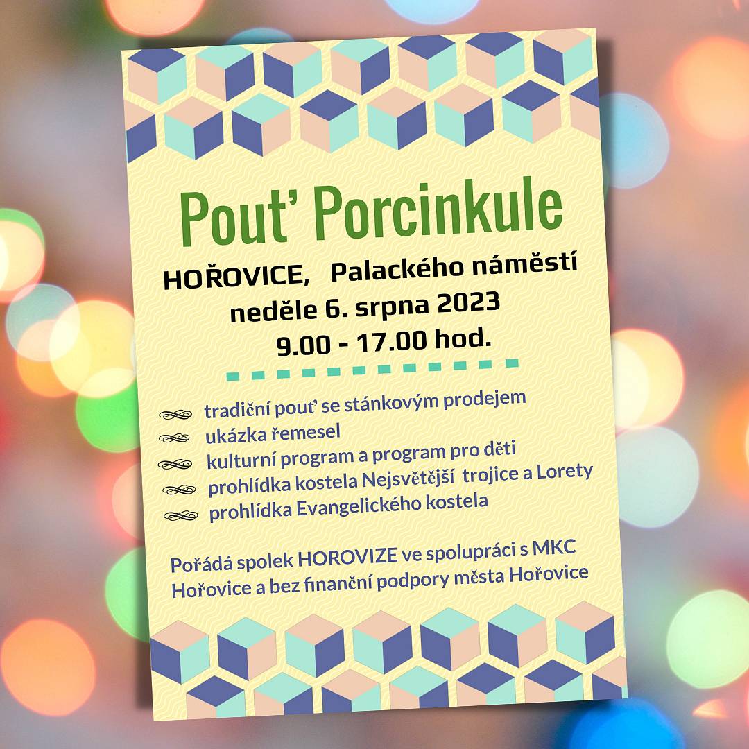 Zveme Vás do Hořovic na Pouť Porcinkule.