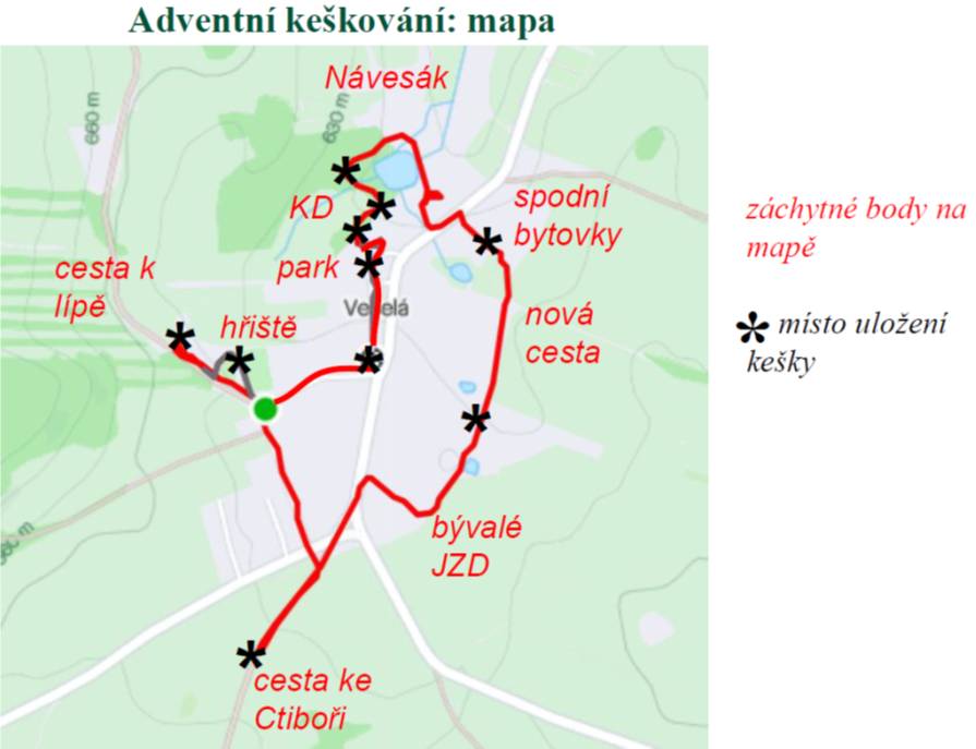 Po ozdobení a rozsvícení vánočního stromku se už dnes rozjíždí adventní a vánoční keškování (hledání Betlémských postaviček) ve Veselé ze kterých si děti za zpívání koled postaví svůj Betlém v úterý 26.12.23 od 9:30 v kostele Sv.Jakuba ve Veselé. MMT přejí hodně úspěchů a klidný Adventní čas.