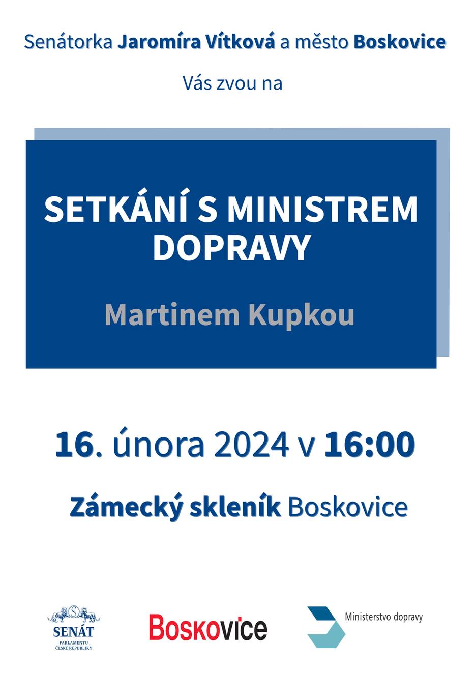 Tématem setkání s Mgr. Martinem Krupkou bude silnice I/73 (dříve označována jako R43 nebo D43).