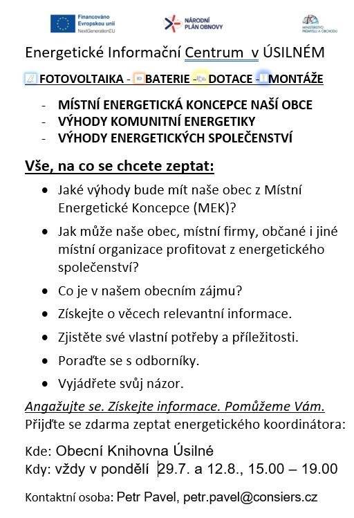 Přijďte se zdarma zeptat energetického koordinátora