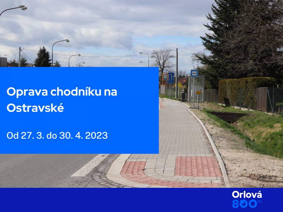Dokončení chodníku na ulici Ostravské proběhlo za plného sněžení, a tak se některé věci bohužel dodělat nepodařilo. Ačkoliv počasí nám opět příliš nepřeje, dnešním datem začíná odstraňování drobných vad a nedodělků. Současně dojde k opravě obrubníků, které první zimu nezvládly. V rámci oprav mohou být chodci částečně omezeni. Do...