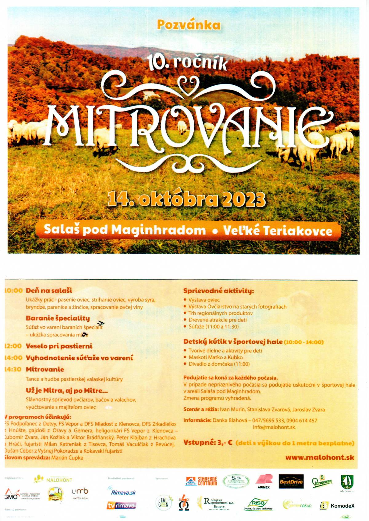 10. ročník Mitrovanie dňa 14. 10. 2023 vo Veľkých Teriakovciach