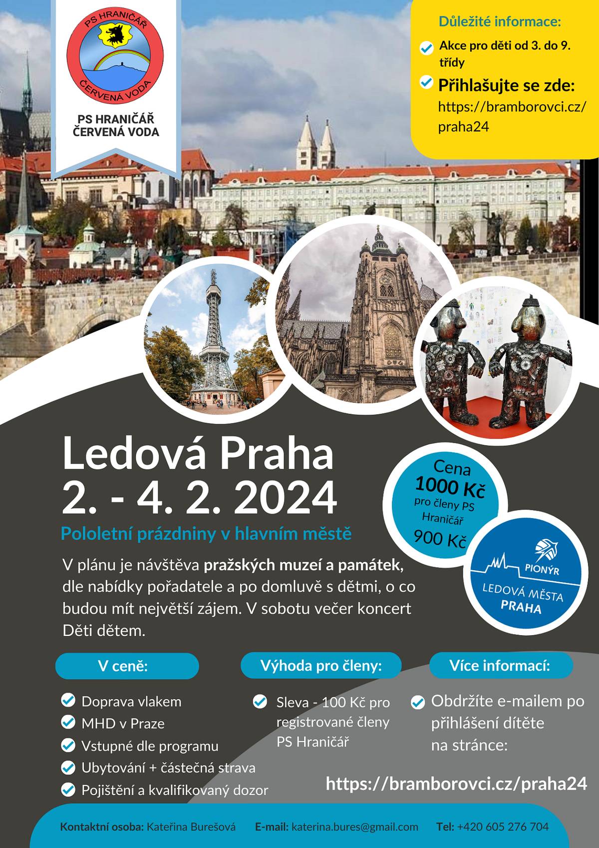 Vás zve ve dnech 2.-4.2. 2024 na pololetní prázdniny do Prahy.