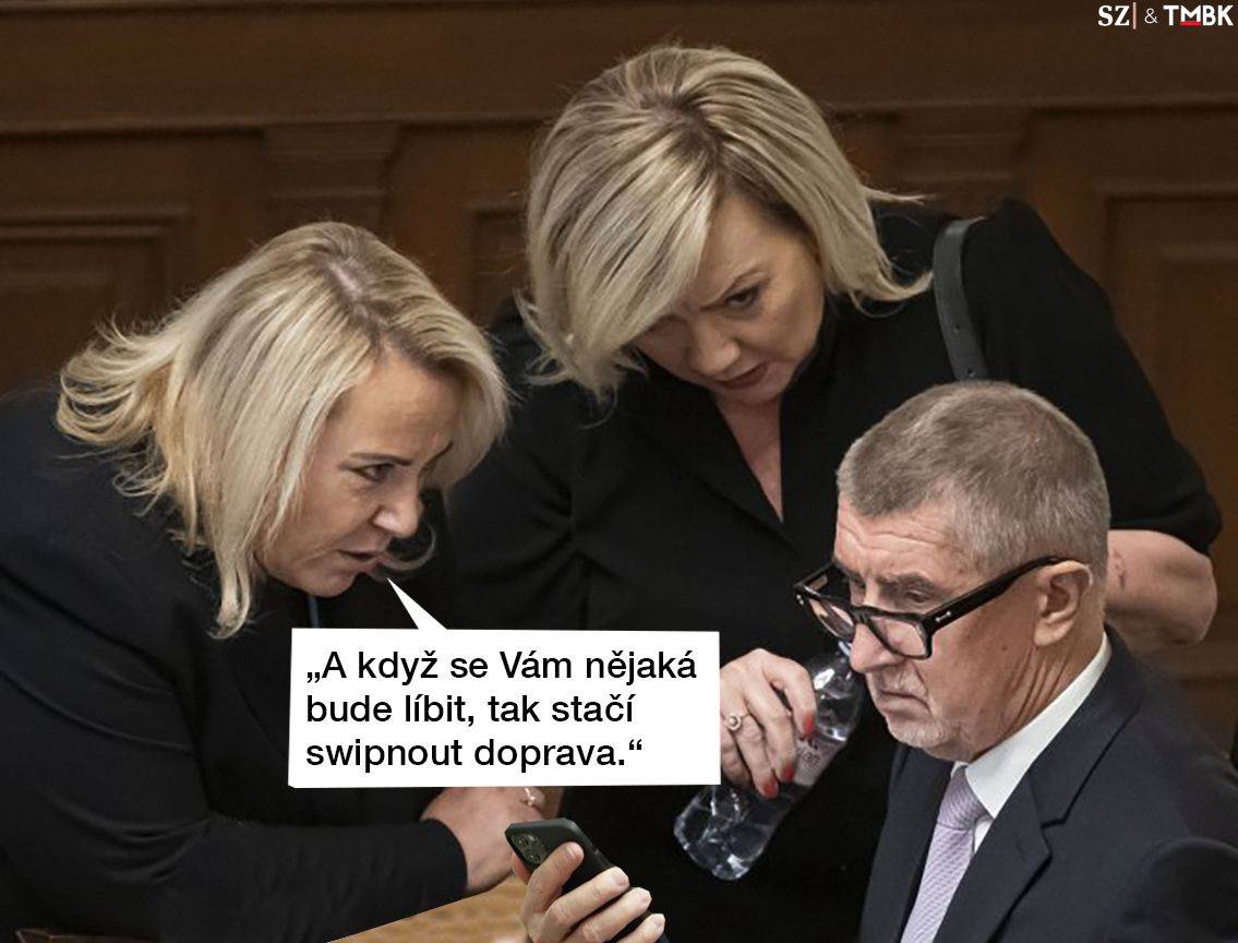 Babiš oznámil rozchod s dlouholetou partnerkou Monikou. „Andrej, 69 let, bývalý premiér.“ Již brzy ve všech seznamovacích aplikacích. Koláž TMBK pro Seznam Zprávy.