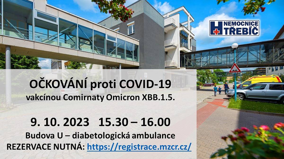 Kdy: 9. 10. 2023 15.30 – 16.00
Kde: Nemocnice Třebíč, budova U – diabetologická ambulance
REZERVACE NUTNÁ: https://registrace.mzcr.cz/