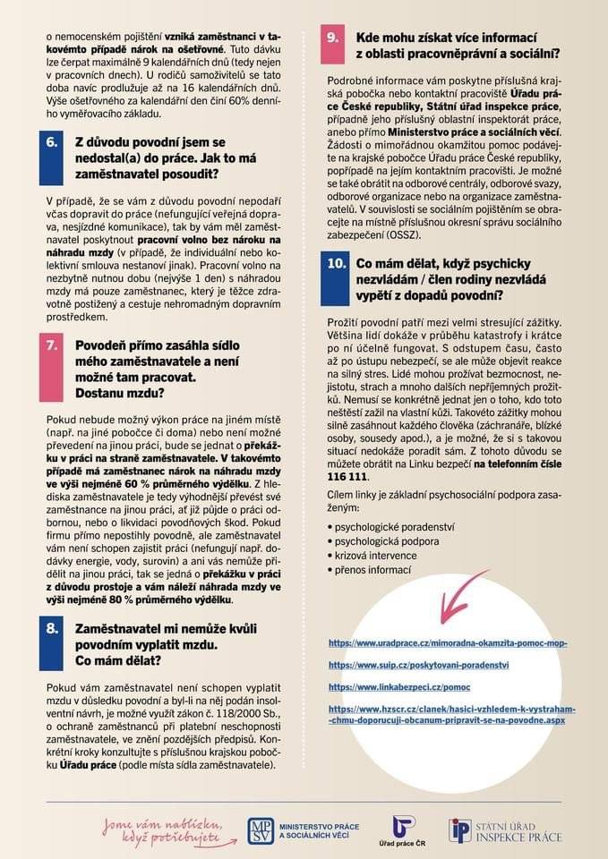 V pondělí 23.9. 2024 v 16:00 hodin přijede do zasedací místnosti Obecního úřadu v Pertolticích mobilní tým Úřadu práce pomoci postiženým povodní.
Pokud byla Vaše nemovitost, ve které jste přihlášeni k trvalému pobytu, zatopena při povodni 13. až 16. 9. 2024, přijďte zkonzultovat s pracovníky Úřadu práce možnost mimořádné okamžité pomoci.