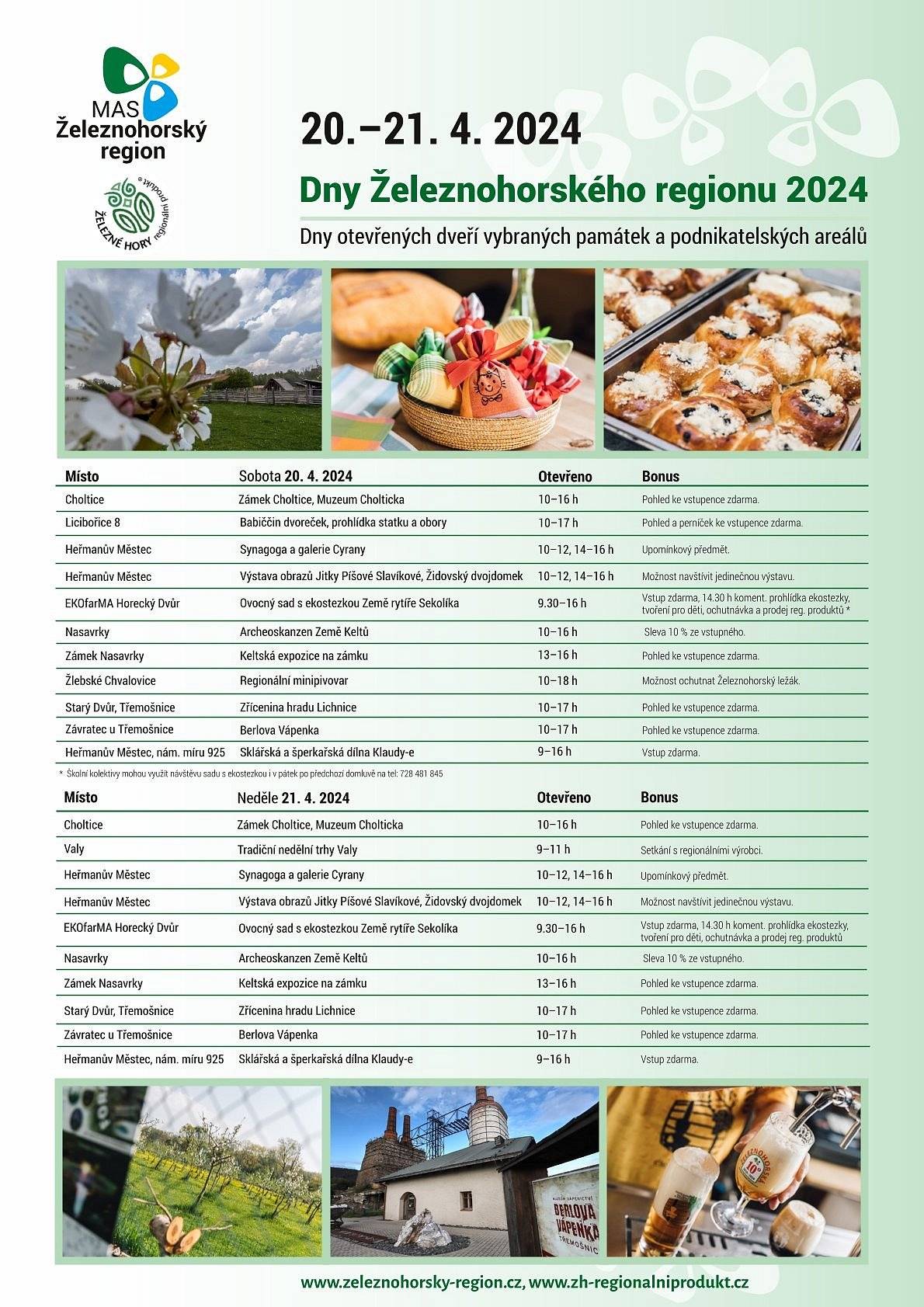 Ve dnech 20.-21. 4. 2024 probíhají dny Železnohorského regionu.