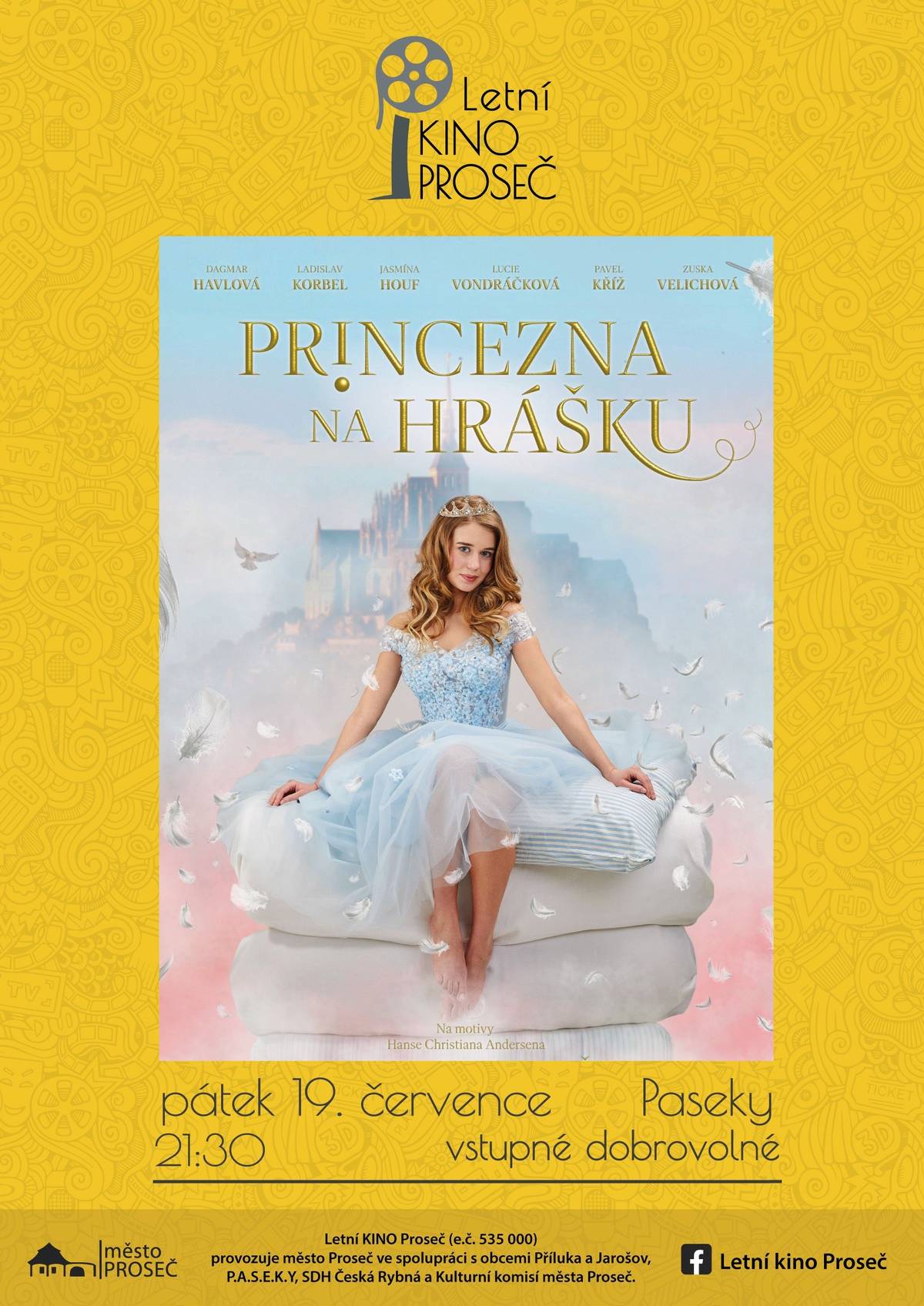 V pátek Vás zveme od 21:30 na promítání nové české pohádky pod paseckou rozhlednou Terezka a v sobotu od 9 hodin v Městském fotbalovém areálu Proseč na oslavy 90 let fotbalu v Proseči.